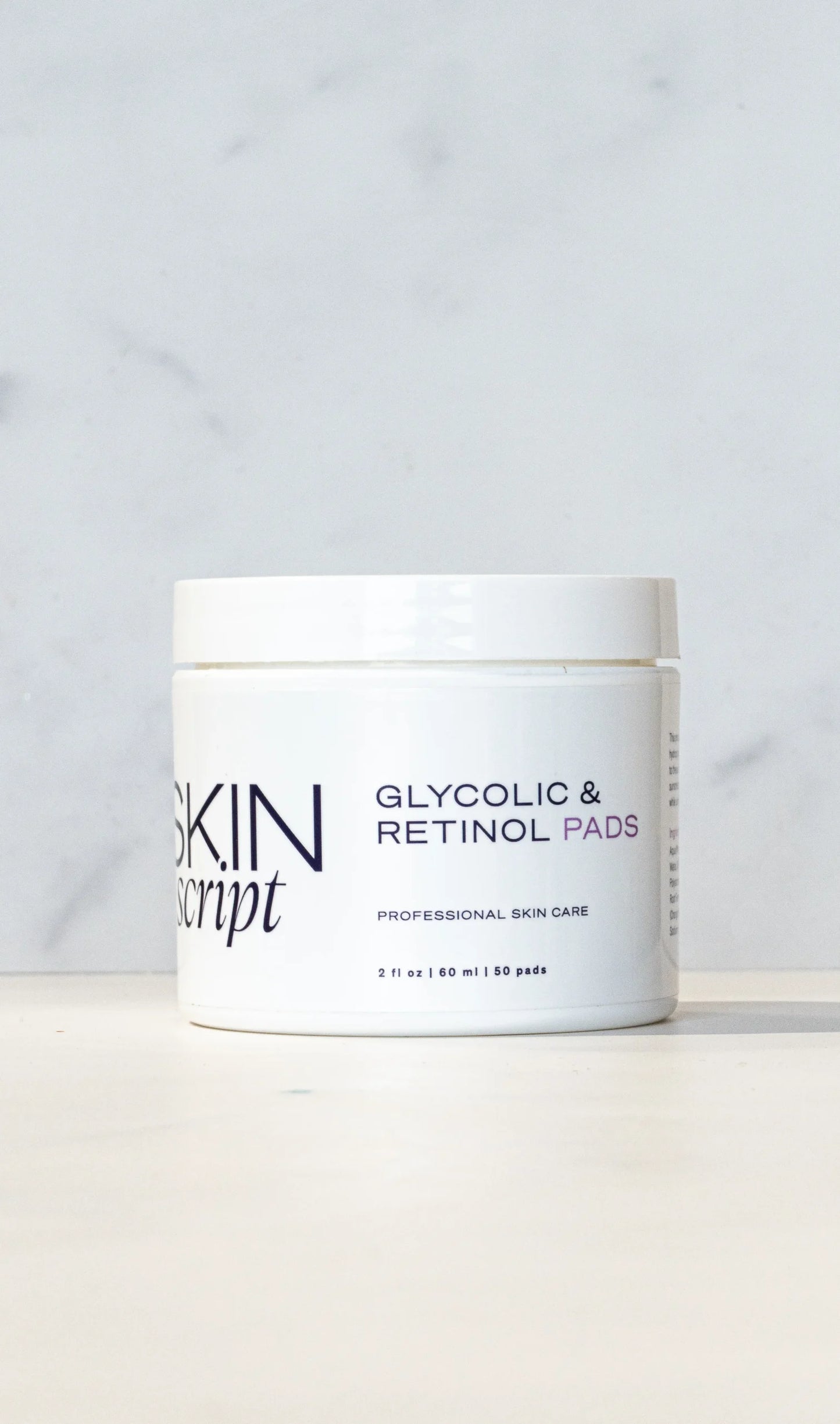 Skin Script Glycolic and Retinol Pads - 50 count pads