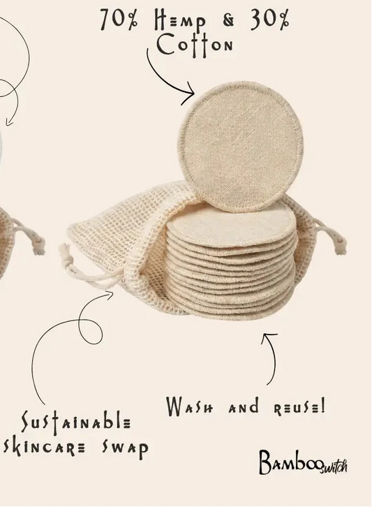 Reusable Hemp Facial Rounds - Set of 10